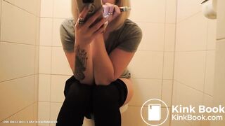 Bulgarian girl pooping on toilet - video 2