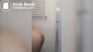 Diaper girl wipes messy bum