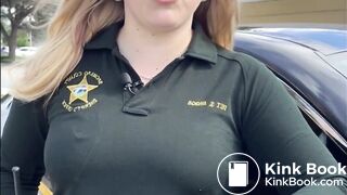 Cute police woman poops her pants while on duty