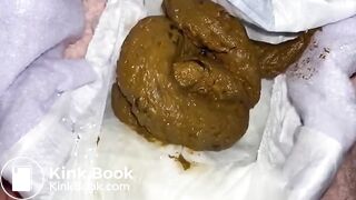 Small poop in diaper then wipe then poop in diaper