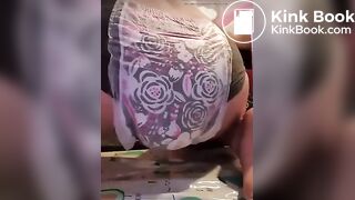 English Girl Messes Diaper