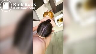 Couple bathroom scat