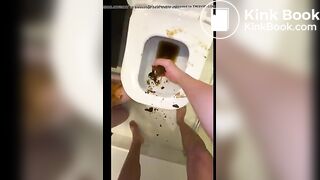 Couple bathroom scat