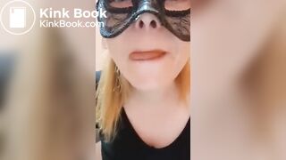 Scat girl in public toilet..