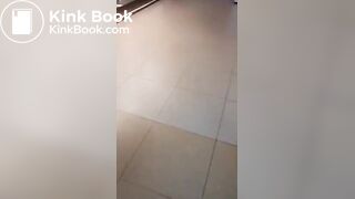 Scat girl in public toilet..