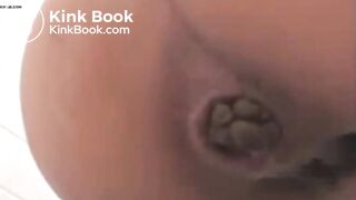 Great effort on the toilet