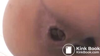 Great effort on the toilet