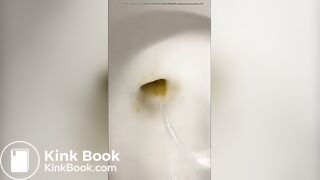 Lady having diarrhea multiple times in her toilet