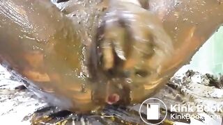 Scat Goddess Smearing Scat and Filling Her Pussy Part 1
