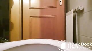 Girl pooping on toilet - video 57