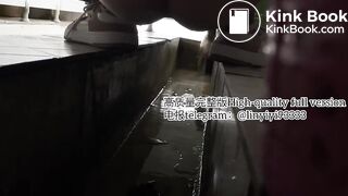 Beautiful girl poops in the toilet 66