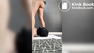 Blond with amazing body has a slave