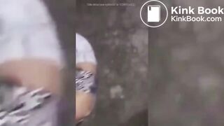 Girl Shit diarrhea in her pants while figth