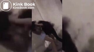 Girl Shit diarrhea in her pants while figth