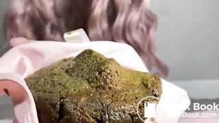 Sexy Hot White Girl Huge Pink Cotton Panty Poop