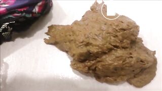 Poop in her tight sexy panties causes an overflow