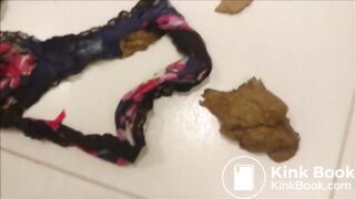 Poop in her tight sexy panties causes an overflow