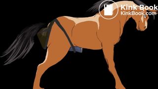 Horse scat on human