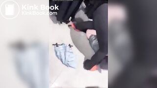 Woman poops during a fight