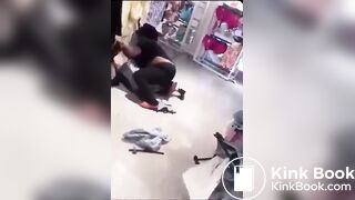 Woman poops during a fight