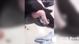 Woman poops during a fight