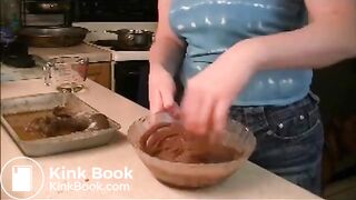 Brownies with a big log