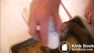 Brownies with a big log