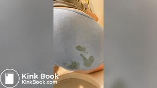 Sexy Young White Girl Sky Blue Panty Poop