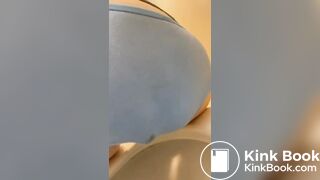 Sexy Young White Girl Sky Blue Panty Poop