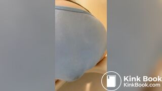 Sexy Young White Girl Sky Blue Panty Poop