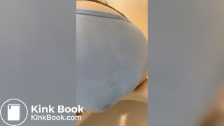 Sexy Young White Girl Sky Blue Panty Poop