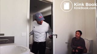 Fake toilet couple prank