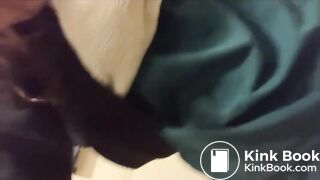 Nurse has a poopy potty time on toilet after work