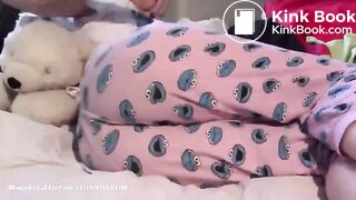 girl shits her pajamas