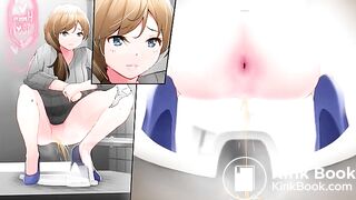 Anime girl shit in the toilet