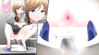 Anime girl shit in the toilet