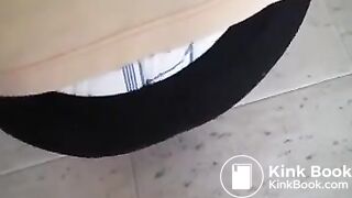 Sick girl upset tummy diaper mess..