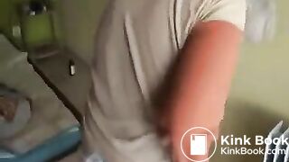 Sick girl upset tummy diaper mess..