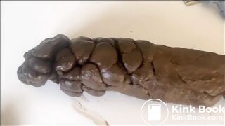 Close up of a big log on a table