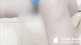 sexy girl poops diarrhea in toilet