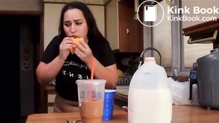 A women has explosive diarrhea at somebody’s house