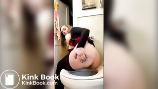 Girl lets us watch her go pooping