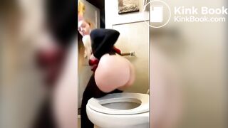 Girl lets us watch her go pooping