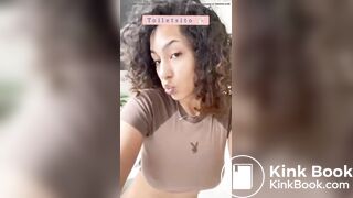 Gorgeous babe takes a shit