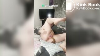 Hot alternative girl shitting on her bed