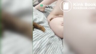 Hot alternative girl shitting on her bed