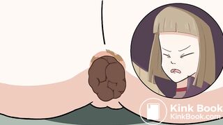 Claire poops in toilet