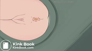 Claire poops in toilet