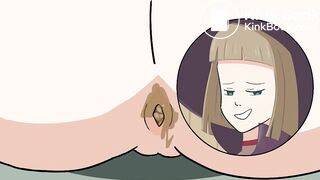 Claire poops in toilet