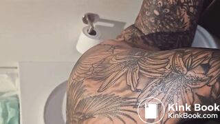 Aussie enema with a douche